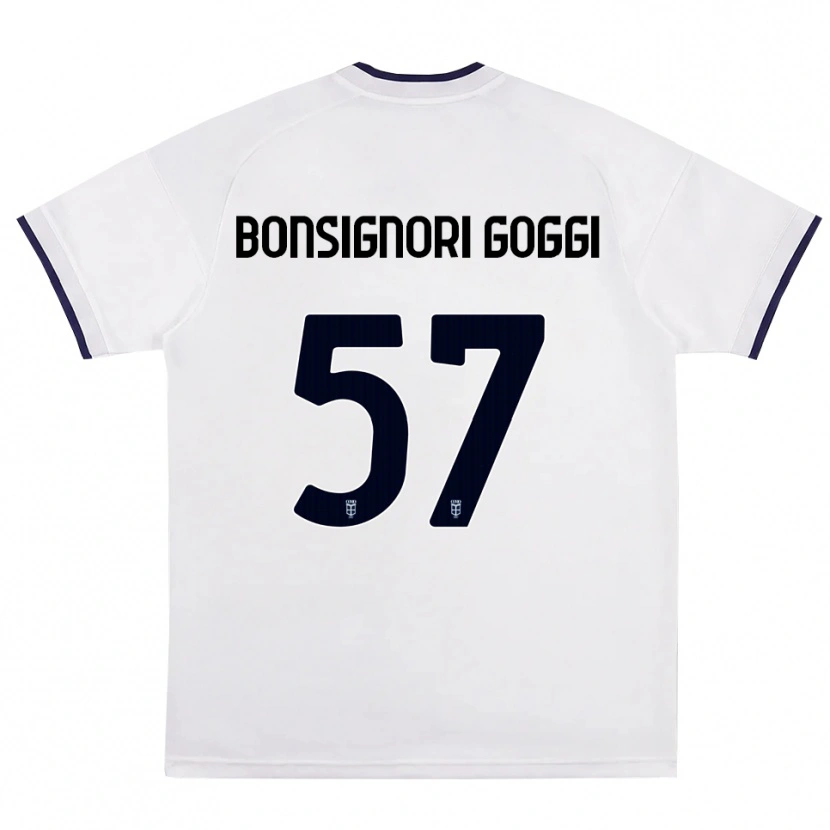 Danxen Kinderen Lorenzo Bonsignori #57 Wit Rood Koninklijk Blauw Uitshirt Uittenue 2026/27 T-Shirt