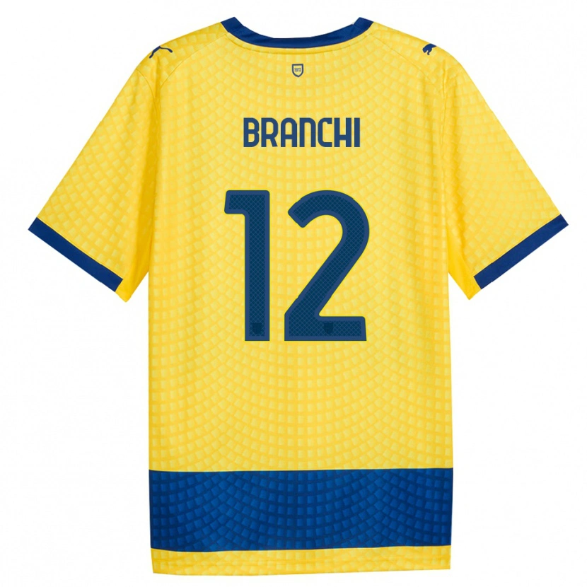 Danxen Kinderen Ferruccio Branchi #12 Geel Blauw Zwart Uitshirt Uittenue 2026/27 T-Shirt