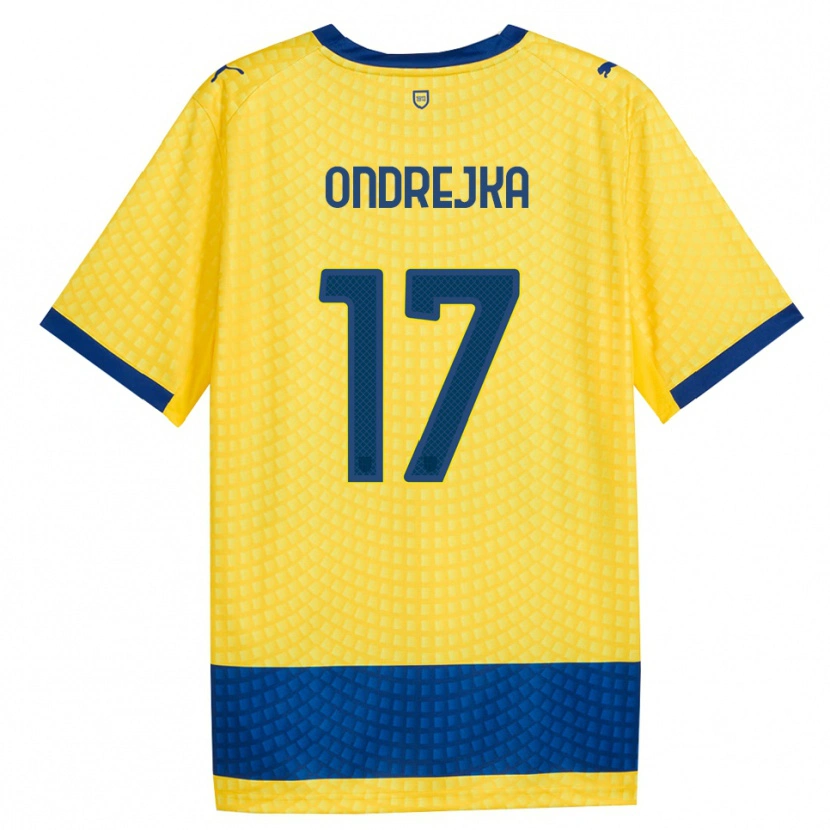 Danxen Kinderen Jacob Ondrejka #17 Geel Blauw Zwart Uitshirt Uittenue 2026/27 T-Shirt