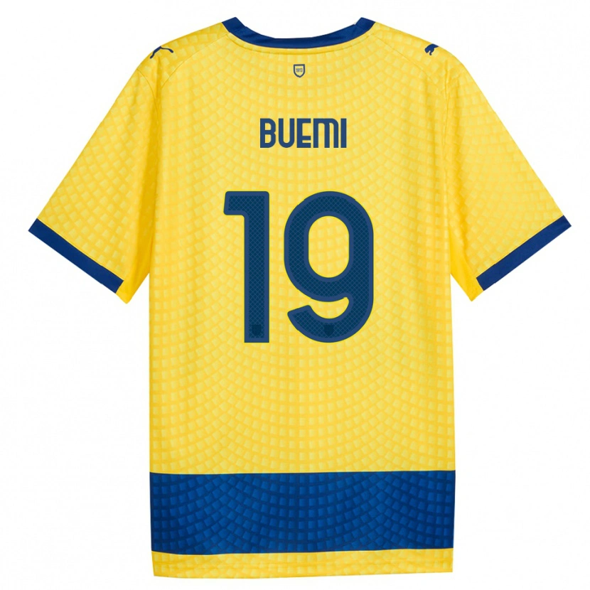 Danxen Kinderen Federico Buemi #19 Geel Blauw Zwart Uitshirt Uittenue 2026/27 T-Shirt