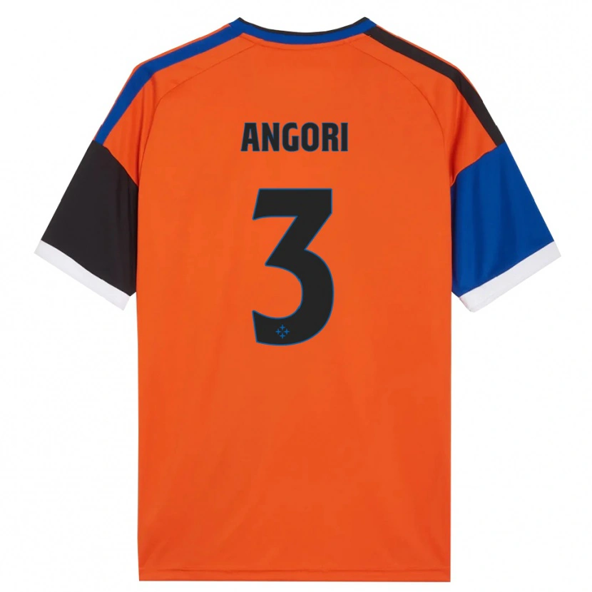 Danxen Kinderen Samuele Angori #3 Oranje Blauw Zwart Wit Uitshirt Uittenue 2026/27 T-Shirt
