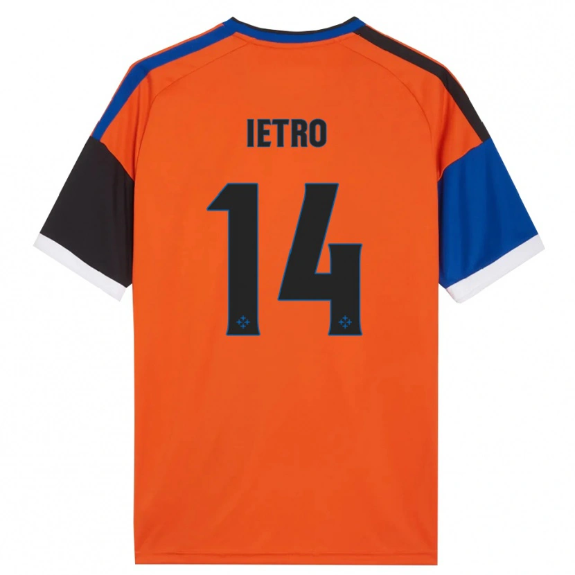 Danxen Kinderen Alessandro Ietro #14 Oranje Blauw Zwart Wit Uitshirt Uittenue 2026/27 T-Shirt