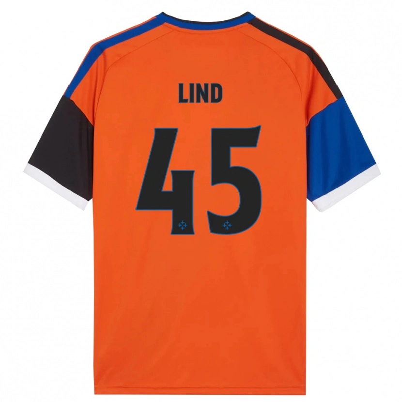 Danxen Kinderen Alexander Lind #45 Oranje Blauw Zwart Wit Uitshirt Uittenue 2026/27 T-Shirt