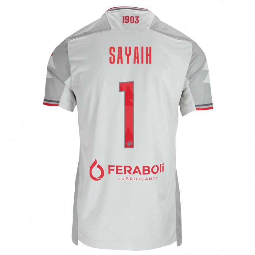 Danxen Kinderen Ilyas Sayaih #1 Grijs Wit Rood Uitshirt Uittenue 2026/27 T-Shirt