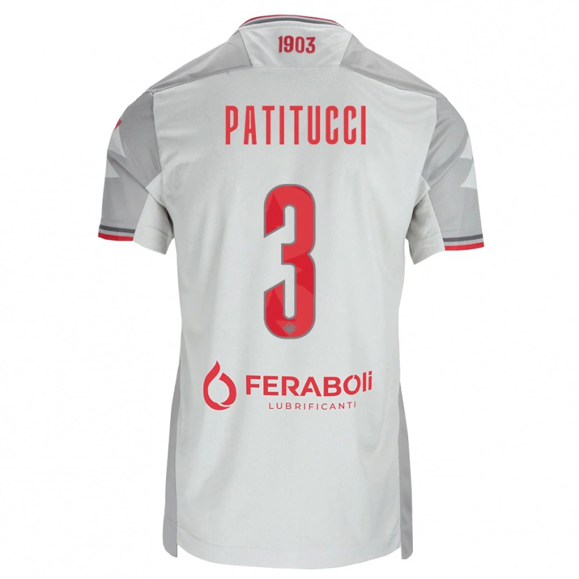 Danxen Kinderen Christian Patitucci #3 Grijs Wit Rood Uitshirt Uittenue 2026/27 T-Shirt