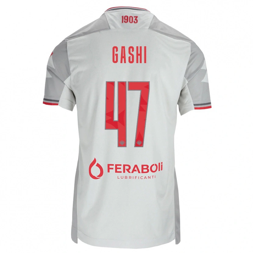 Danxen Kinderen Eduart Gashi #47 Grijs Wit Rood Uitshirt Uittenue 2026/27 T-Shirt