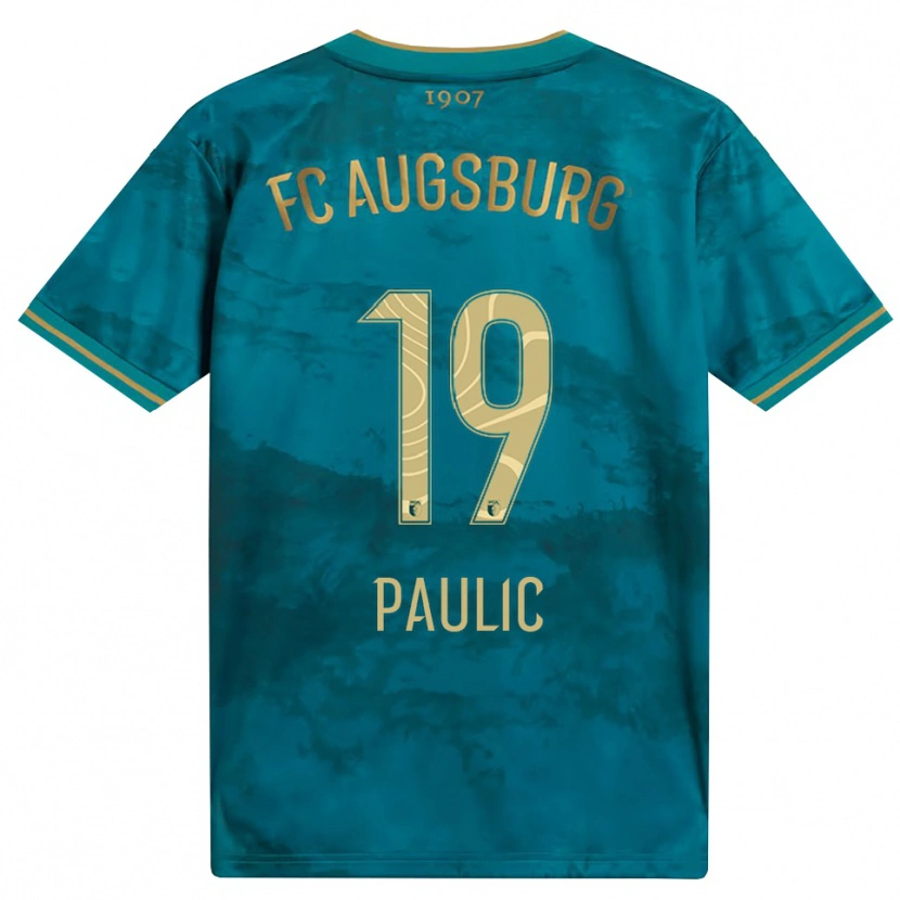 Danxen Kinderen Anthony Paulic #19 Groen Bruin Uitshirt Uittenue 2026/27 T-Shirt