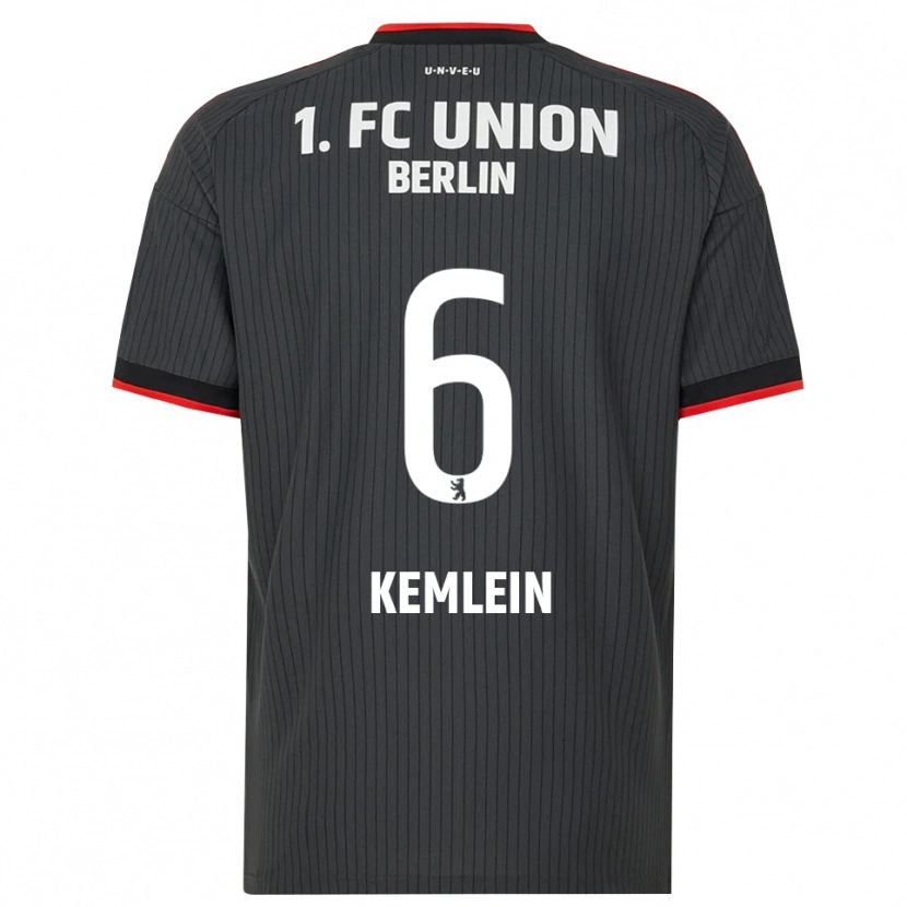 Danxen Kinderen Aljoscha Kemlein #6 Zwart Wit Rood Uitshirt Uittenue 2026/27 T-Shirt