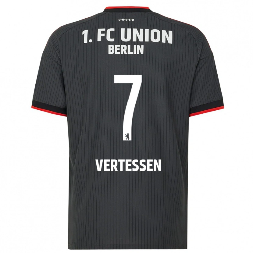 Danxen Kinderen Yorbe Vertessen #7 Zwart Wit Rood Uitshirt Uittenue 2026/27 T-Shirt