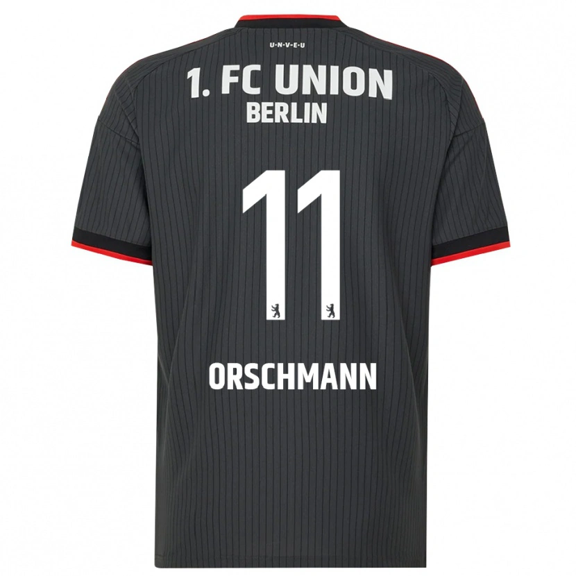 Danxen Kinderen Dina Orschmann #11 Zwart Wit Rood Uitshirt Uittenue 2026/27 T-Shirt