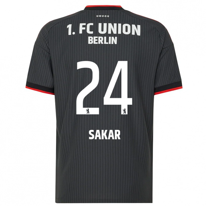 Danxen Kinderen Fatma Sakar #24 Zwart Wit Rood Uitshirt Uittenue 2026/27 T-Shirt