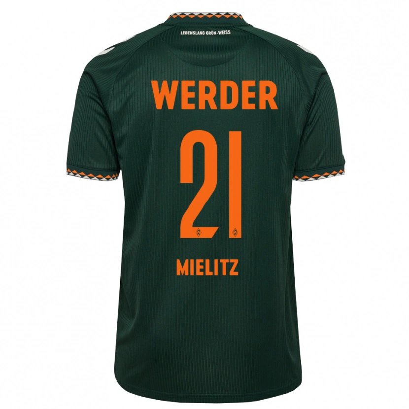 Danxen Kinderen Sebastian Mielitz #21 Donkergroen Oranje Wit Uitshirt Uittenue 2026/27 T-Shirt