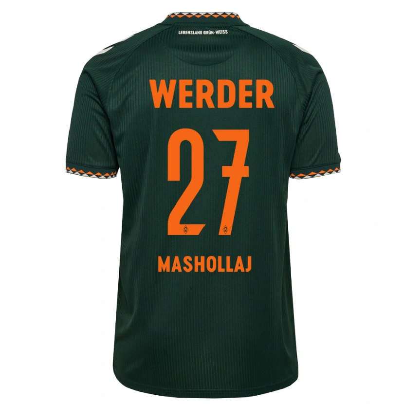 Danxen Kinderen Benjamin Mashollaj #27 Donkergroen Oranje Wit Uitshirt Uittenue 2026/27 T-Shirt
