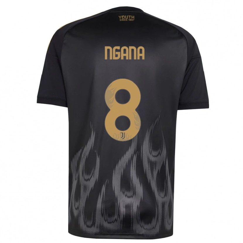 Danxen Kinderen Valdes Ngana #8 Zwart Bruin Thuisshirt Derde Tenue 2026/27 T-Shirt