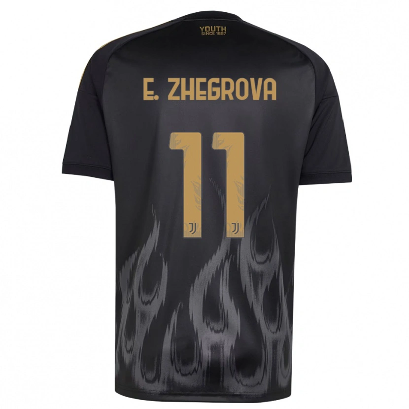 Danxen Kinderen Edon Zhegrova #11 Zwart Bruin Thuisshirt Derde Tenue 2026/27 T-Shirt