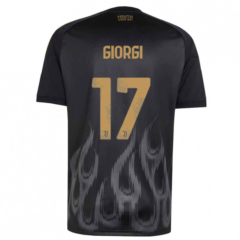 Danxen Kinderen Lorenzo Giorgi #17 Zwart Bruin Thuisshirt Derde Tenue 2026/27 T-Shirt