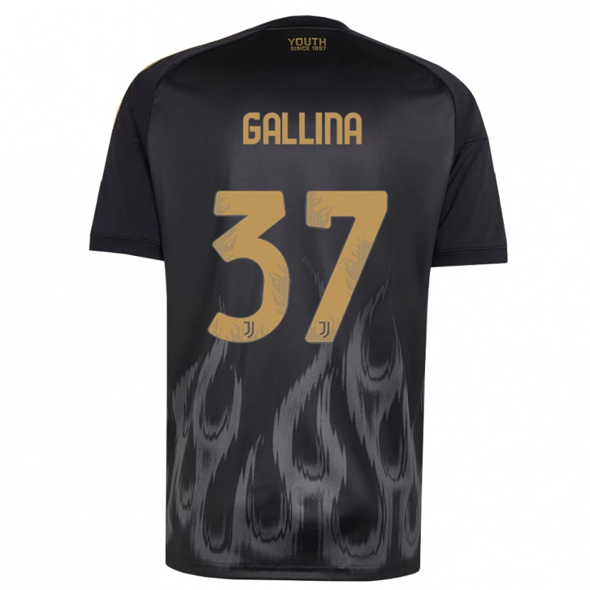 Danxen Kinderen Arianna Gallina #37 Zwart Bruin Thuisshirt Derde Tenue 2026/27 T-Shirt