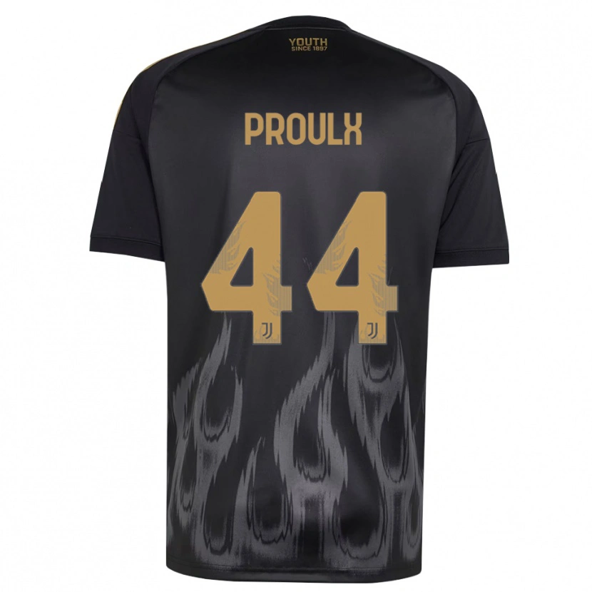 Danxen Kinderen Lysianne Proulx #44 Zwart Bruin Thuisshirt Derde Tenue 2026/27 T-Shirt