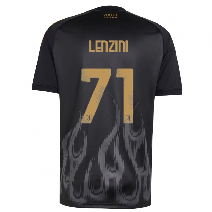 Danxen Kinderen Martina Lenzini #71 Zwart Bruin Thuisshirt Derde Tenue 2026/27 T-Shirt
