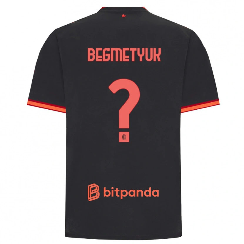 Danxen Kinderen Bogdan Begmetyuk #0 Zwart Rood Thuisshirt Derde Tenue 2026/27 T-Shirt
