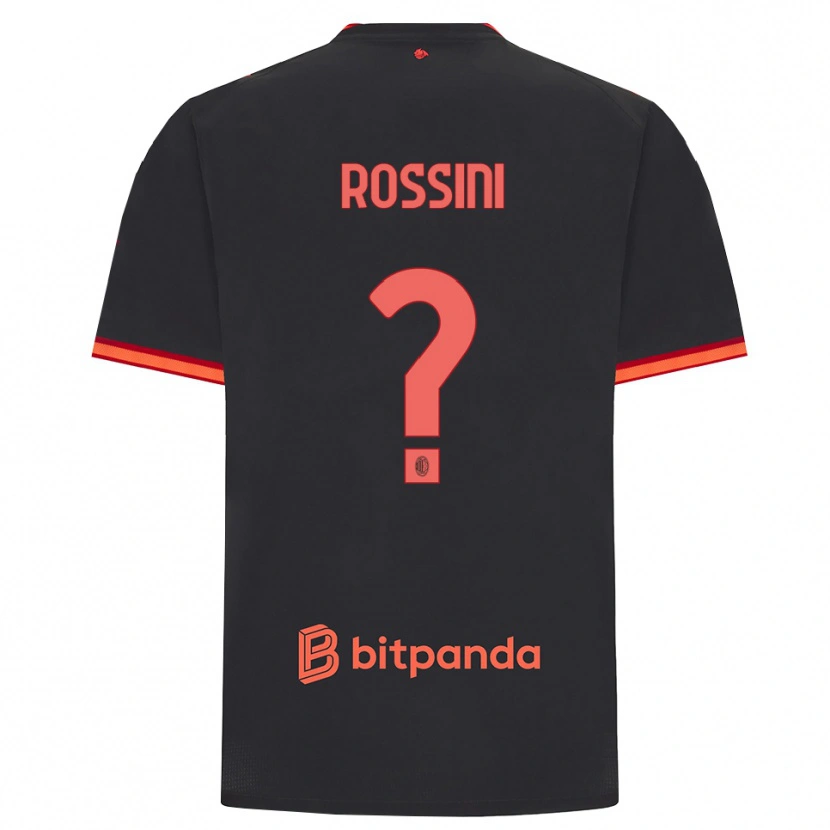 Danxen Kinderen Leonardo Rossini #0 Zwart Rood Thuisshirt Derde Tenue 2026/27 T-Shirt