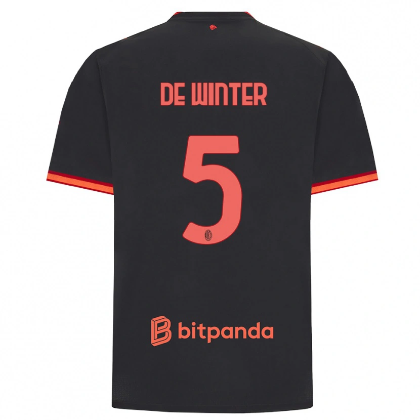 Danxen Kinderen Koni De Winter #5 Zwart Rood Thuisshirt Derde Tenue 2026/27 T-Shirt