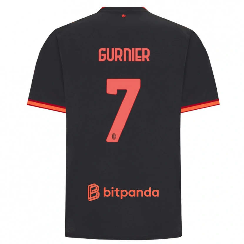 Danxen Kinderen Aurelien Guernier #7 Zwart Rood Thuisshirt Derde Tenue 2026/27 T-Shirt