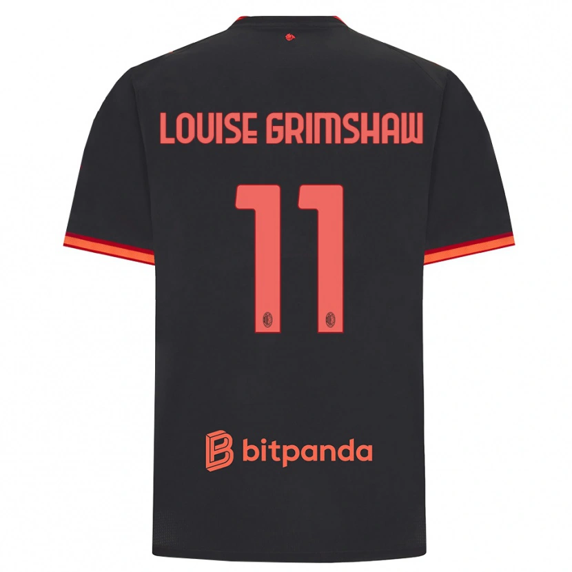 Danxen Kinderen Christy Louise Grimshaw #11 Zwart Rood Thuisshirt Derde Tenue 2026/27 T-Shirt