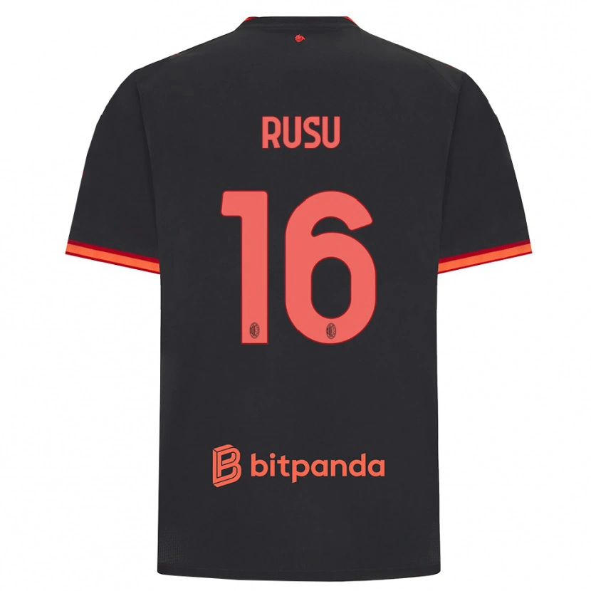 Danxen Kinderen Ryan Rusu #16 Zwart Rood Thuisshirt Derde Tenue 2026/27 T-Shirt