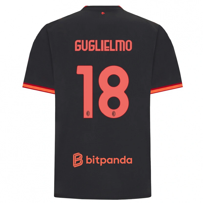 Danxen Kinderen Tommaso Guglielmo #18 Zwart Rood Thuisshirt Derde Tenue 2026/27 T-Shirt