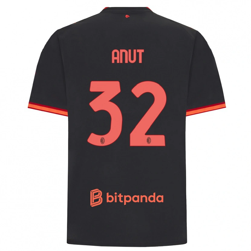 Danxen Kinderen Niccolo Anut #32 Zwart Rood Thuisshirt Derde Tenue 2026/27 T-Shirt