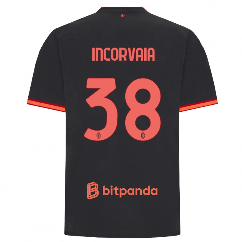 Danxen Kinderen Giovanni Incorvaia #38 Zwart Rood Thuisshirt Derde Tenue 2026/27 T-Shirt