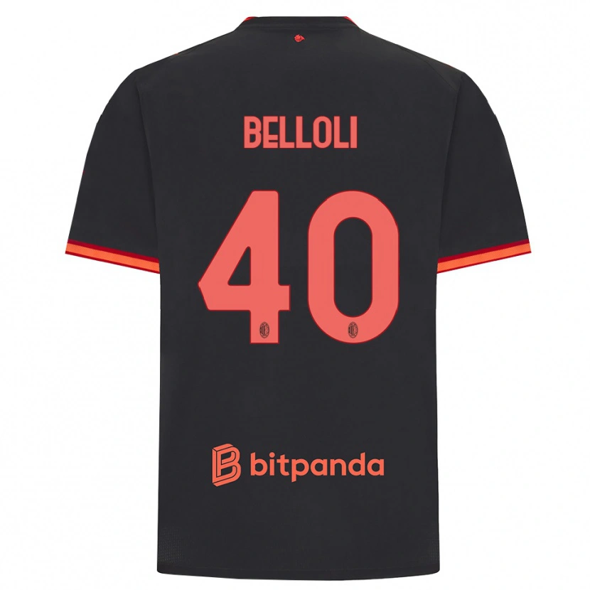 Danxen Kinderen Sofia Belloli #40 Zwart Rood Thuisshirt Derde Tenue 2026/27 T-Shirt