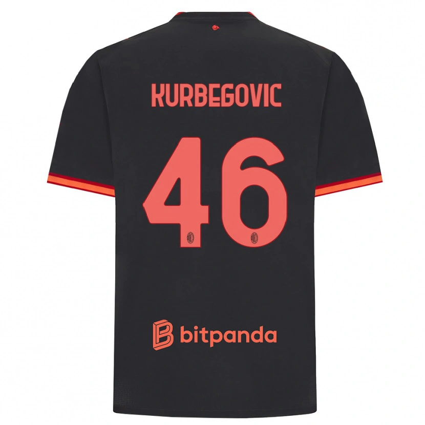 Danxen Kinderen Dino Kurbegovic #46 Zwart Rood Thuisshirt Derde Tenue 2026/27 T-Shirt