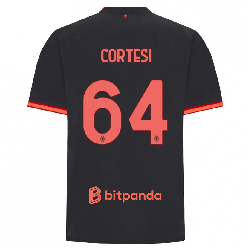 Danxen Kinderen Selena Cortesi #64 Zwart Rood Thuisshirt Derde Tenue 2026/27 T-Shirt
