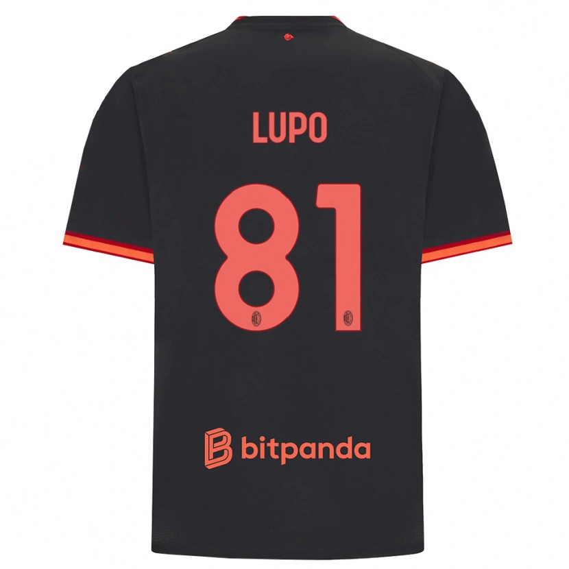 Danxen Kinderen Simone Lupo #81 Zwart Rood Thuisshirt Derde Tenue 2026/27 T-Shirt