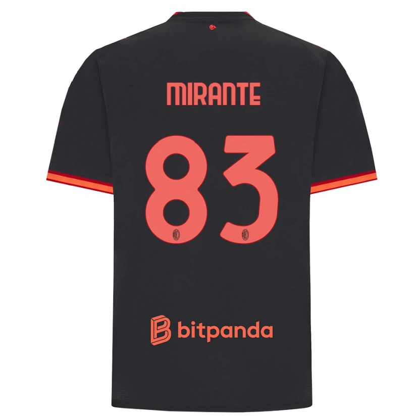 Danxen Kinderen Antonio Mirante #83 Zwart Rood Thuisshirt Derde Tenue 2026/27 T-Shirt