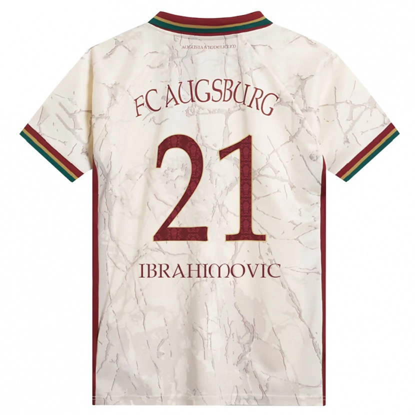 Danxen Kinderen Arijon Ibrahimovic #21 Groen Rijst Wit Bordeauxrood Thuisshirt Thuistenue 2026/27 T-Shirt