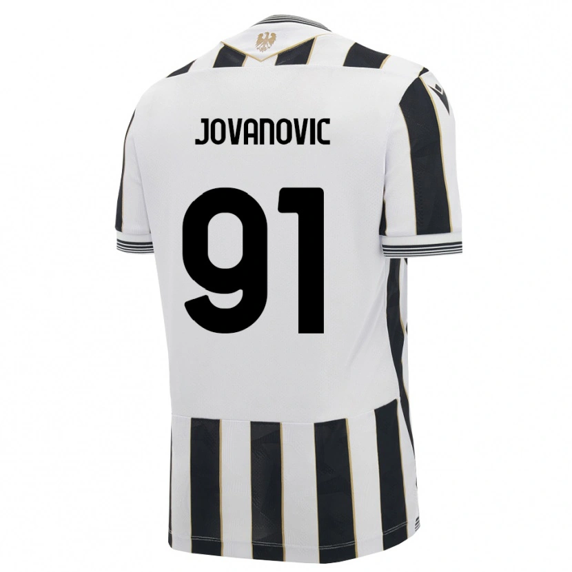 Danxen Kinderen Lazar Jovanovic #91 Zwart Wit Roze Thuisshirt Thuistenue 2026/27 T-Shirt