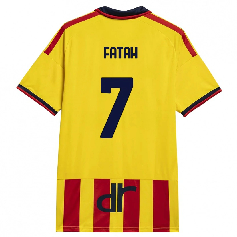 Danxen Heren Amar Fatah #7 Geel Rood Thuisshirt Thuistenue 2026/27 T-Shirt