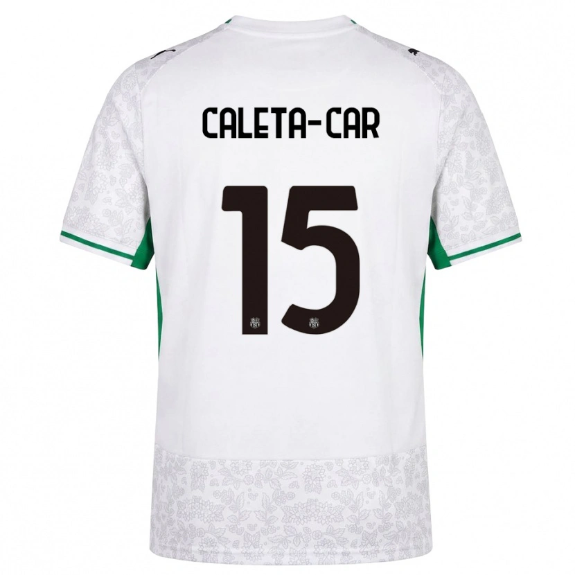 Danxen Heren Duje Caleta-Car #15 Wit Zwart Groen Uitshirt Uittenue 2026/27 T-Shirt