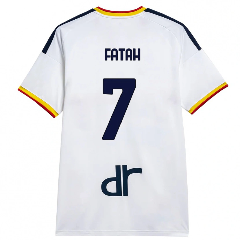 Danxen Heren Amar Fatah #7 Wit Geel Rood Uitshirt Uittenue 2026/27 T-Shirt