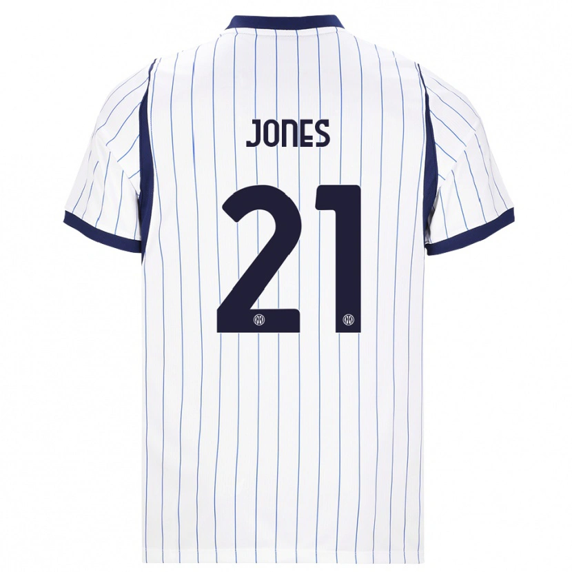 Danxen Heren Curtis Jones #21 Wit Marineblauw Uitshirt Uittenue 2026/27 T-Shirt