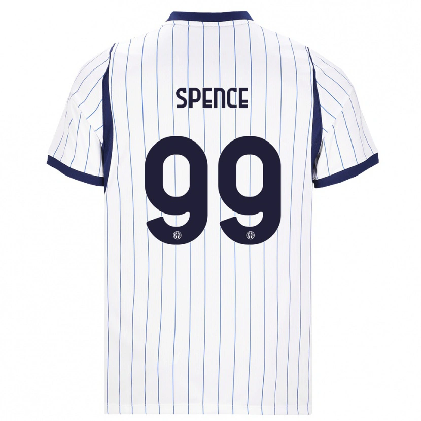 Danxen Heren Djed Spence #99 Wit Marineblauw Uitshirt Uittenue 2026/27 T-Shirt