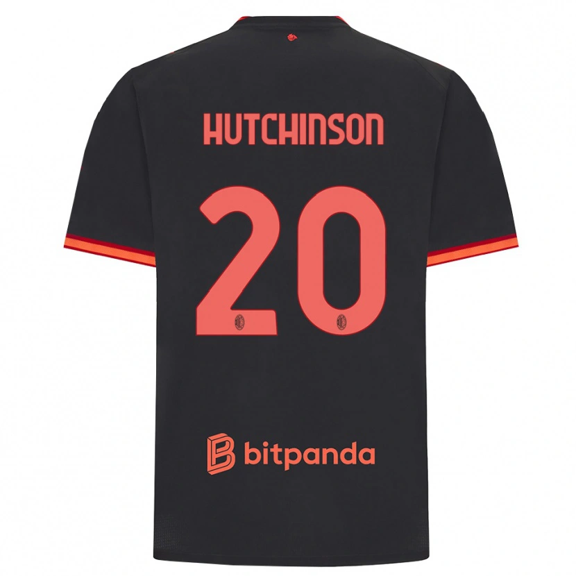Danxen Heren Omari Hutchinson #20 Zwart Rood Thuisshirt Derde Tenue 2026/27 T-Shirt