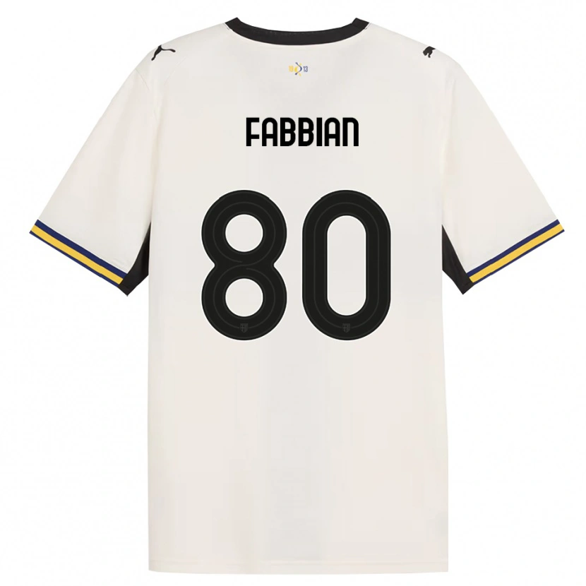 Danxen Heren Giovanni Fabbian #80 Off-White Zwart Geel Thuisshirt Thuistenue 2026/27 T-Shirt