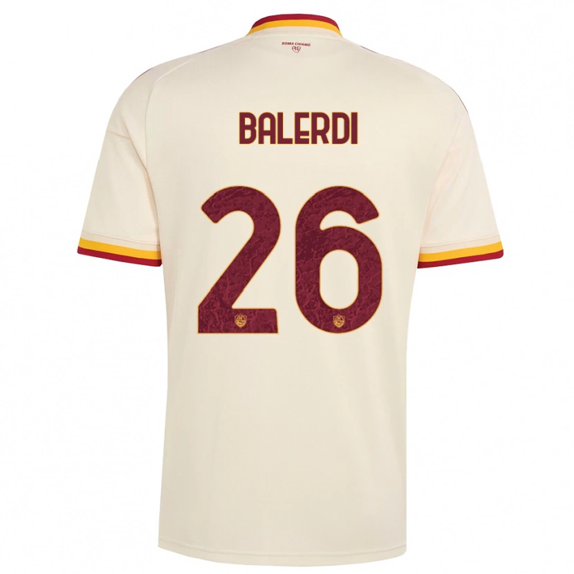 Danxen Heren Leonardo Balerdi #26 Champagne Rood Geel Uitshirt Uittenue 2026/27 T-Shirt