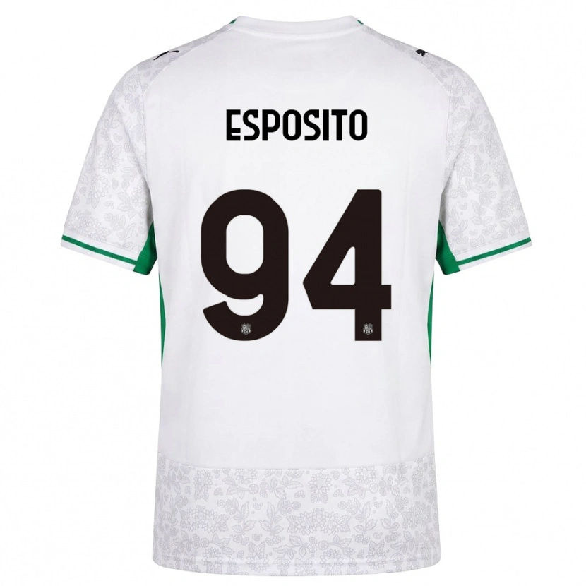 Danxen Heren Sebastiano Esposito #94 Wit Zwart Groen Uitshirt Uittenue 2026/27 T-Shirt