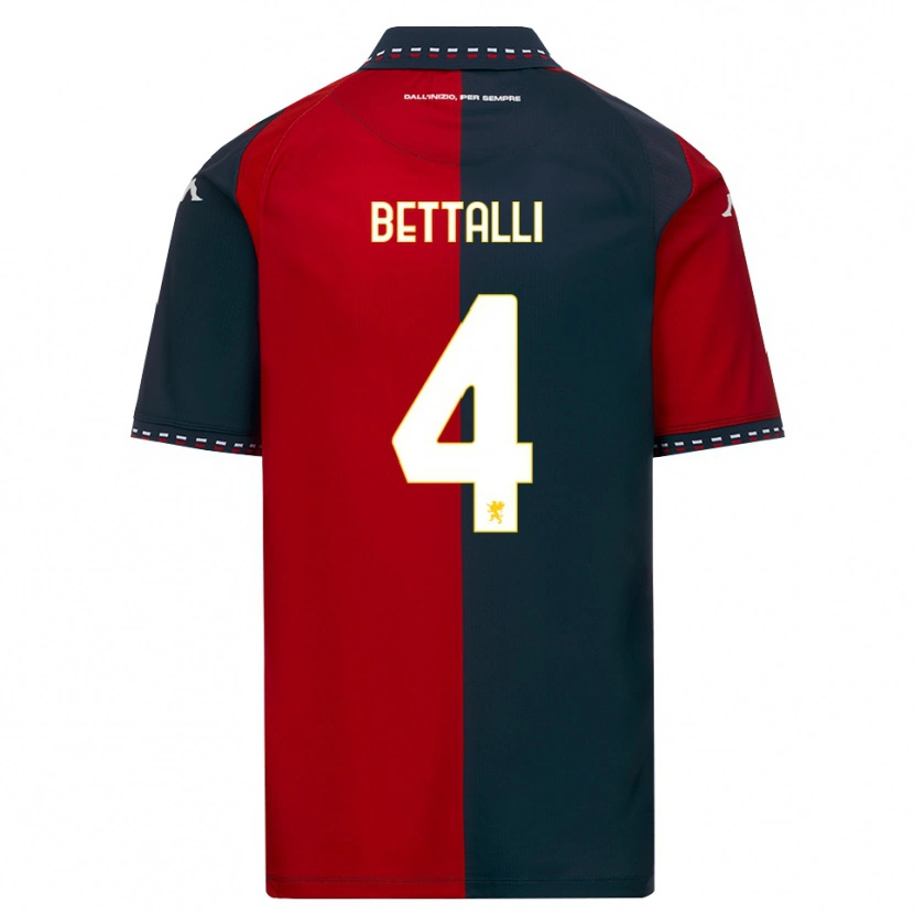 Danxen Heren Giorgia Bettalli #4 Rood Zwart Wit Thuisshirt Thuistenue 2026/27 T-Shirt