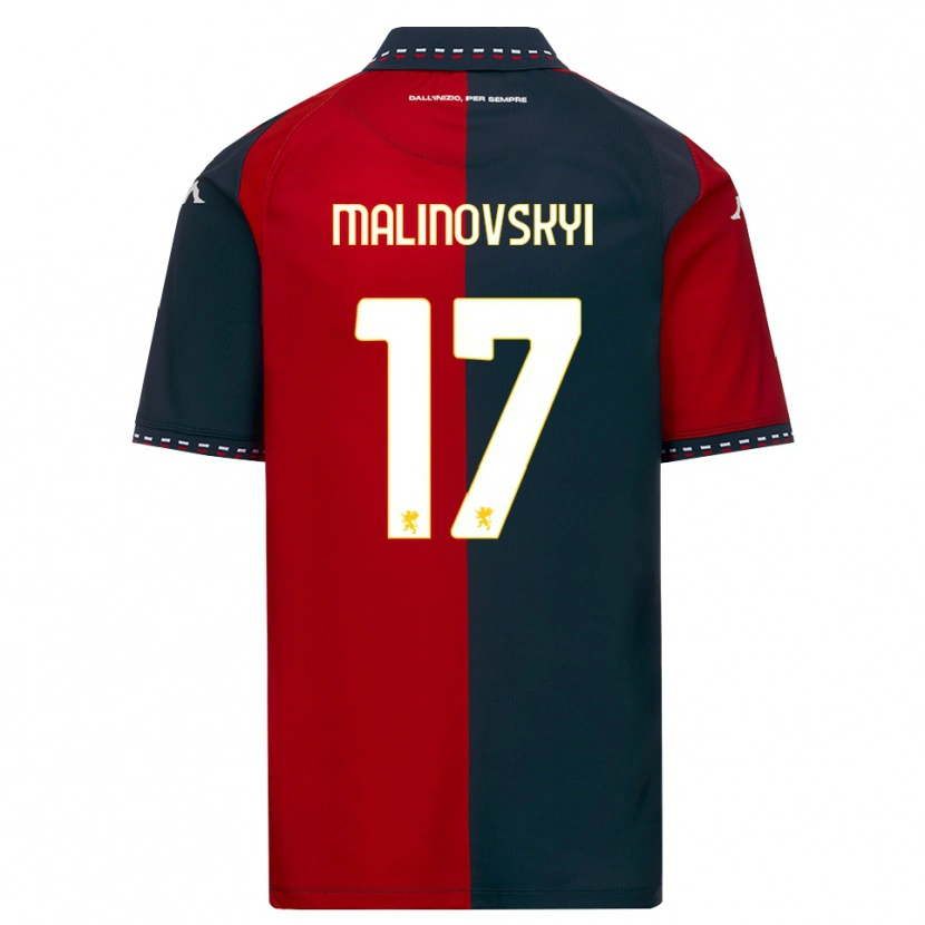 Danxen Heren Ruslan Malinovskyi #17 Rood Zwart Wit Thuisshirt Thuistenue 2026/27 T-Shirt
